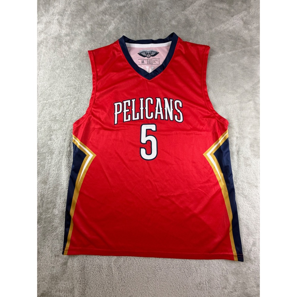 NBA New Orleans Pelicans Basketball Jersey Mens Medium Red Herbert Jones 5